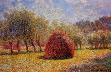  Giverny Kunst - Heuschober bei Giverny 1895 Claude Monet
